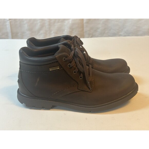 Rockport Waterproof Storm Surge Plain Toe Brown Tan Ankle Boots Men’s Size 8 New main image 9